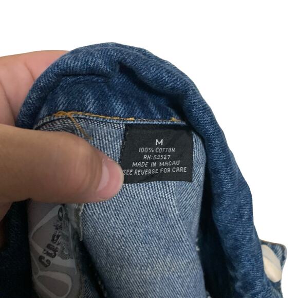 BD Custom Classics Jean Jacket With Custom Pockets And Back Womens Size M - Picture 8 of 8